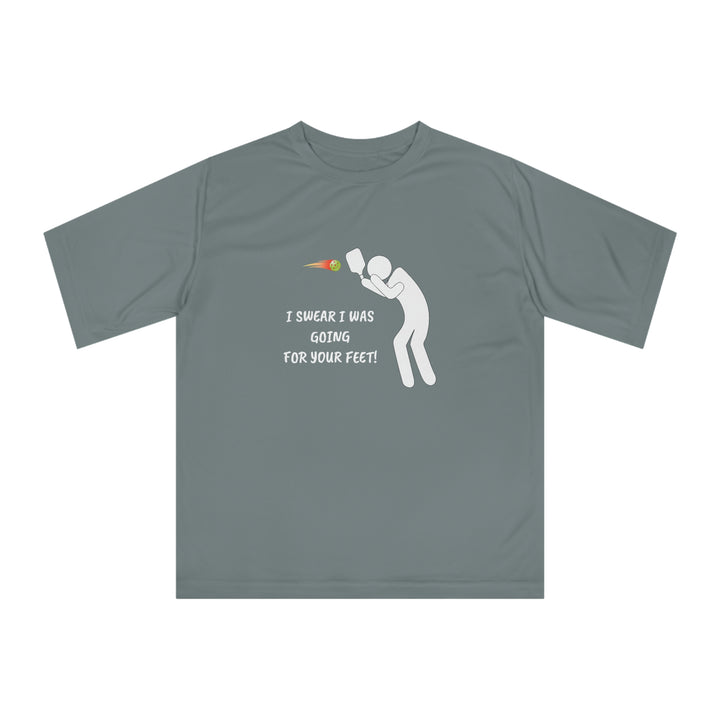 I Swear I Was Going For Your Feet! Unisex Moisture-Wicking T-Shirt - Great Pickleball Stuff