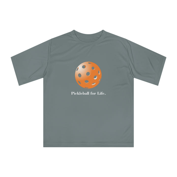 Pickleball for Life-Orange Unisex Moisture-Wicking T-Shirt - Great Pickleball Stuff