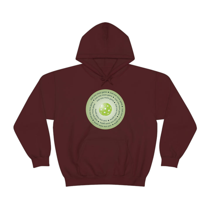 Just One More Game-Green Unisex Hoodie - Great Pickleball Stuff