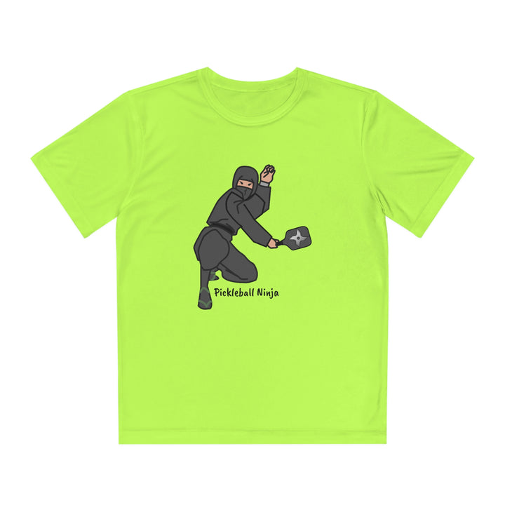 Pickleball Ninja-Male Youth Moisture-Wicking T-Shirt - Great Pickleball Stuff