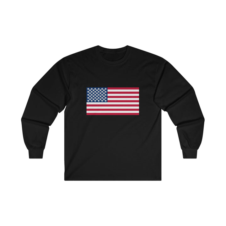 Pickleball Stars Flag Ultra Cotton Long Sleeve Tee - Great Pickleball Stuff