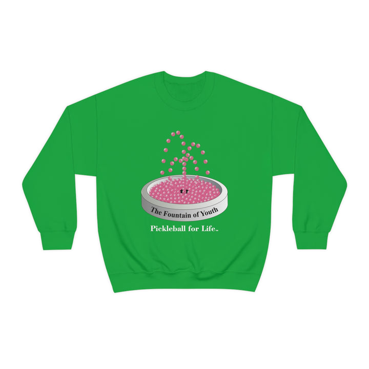 The Pickleball Fountain-Pink  Unisex Crewneck Sweatshirt - Great Pickleball Stuff