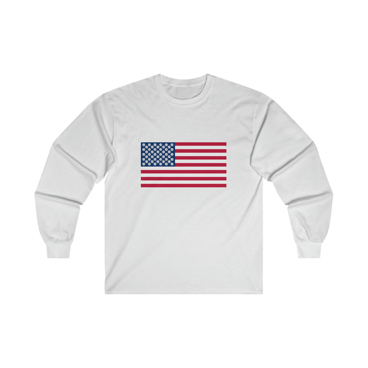 Pickleball Stars Flag Ultra Cotton Long Sleeve Tee - Great Pickleball Stuff