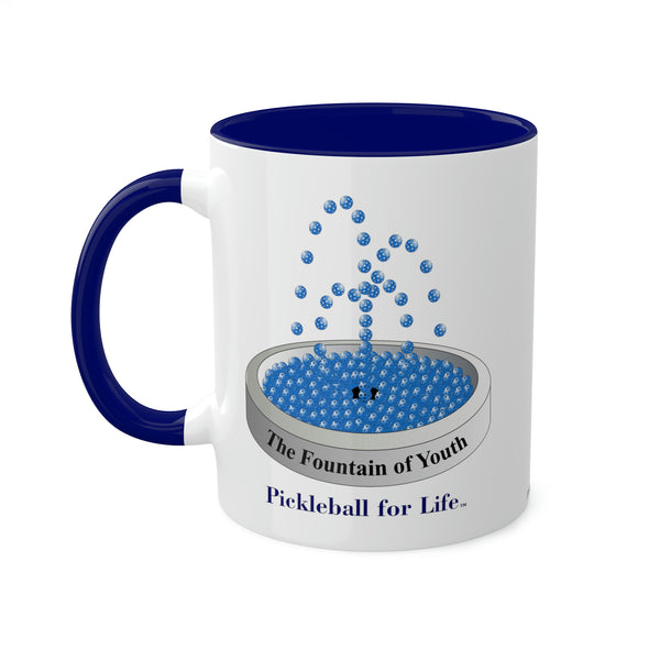 The Pickleball Fountain-Blue Coffee Mug-Great Pickleball Stuff