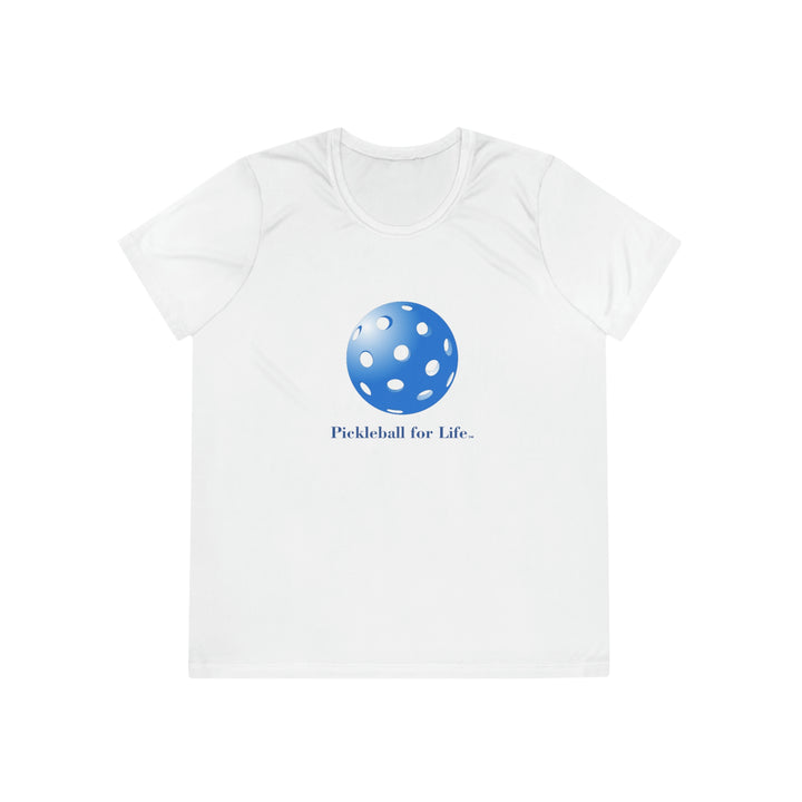 Pickleball for Life-Blue Women's Moisture-Wicking T-Shirt - Great Pickleball Stuff