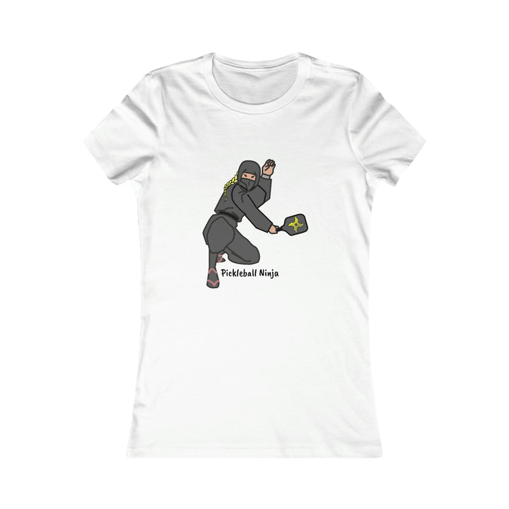 Pickleball Ninja-Female Women's Slim-Fit Premium Cotton T-Shirt - Great Pickleball Stuff