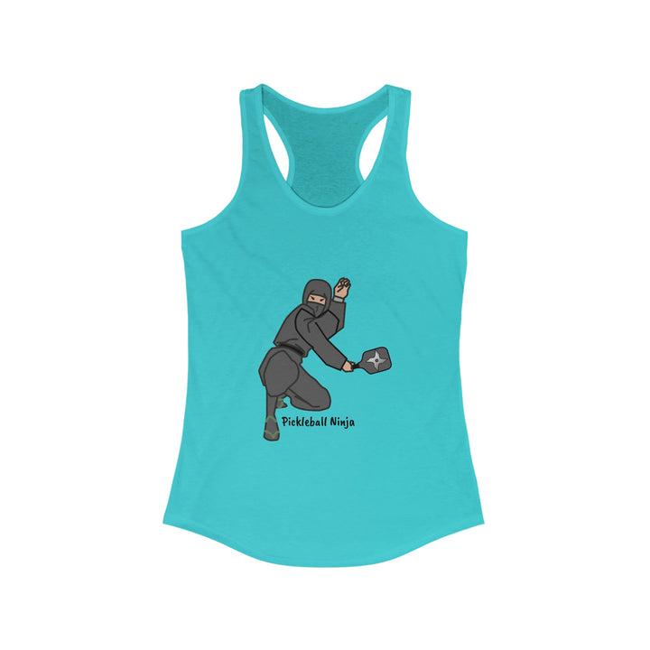 Pickleball Ninja-Male Women's Racerback Tank - Great Pickleball Stuff