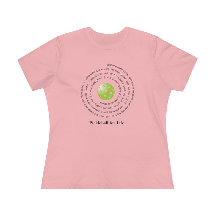 Just One More Game-Spiral Women's Relaxed-Fit T-shirt - Great Pickleball Stuff