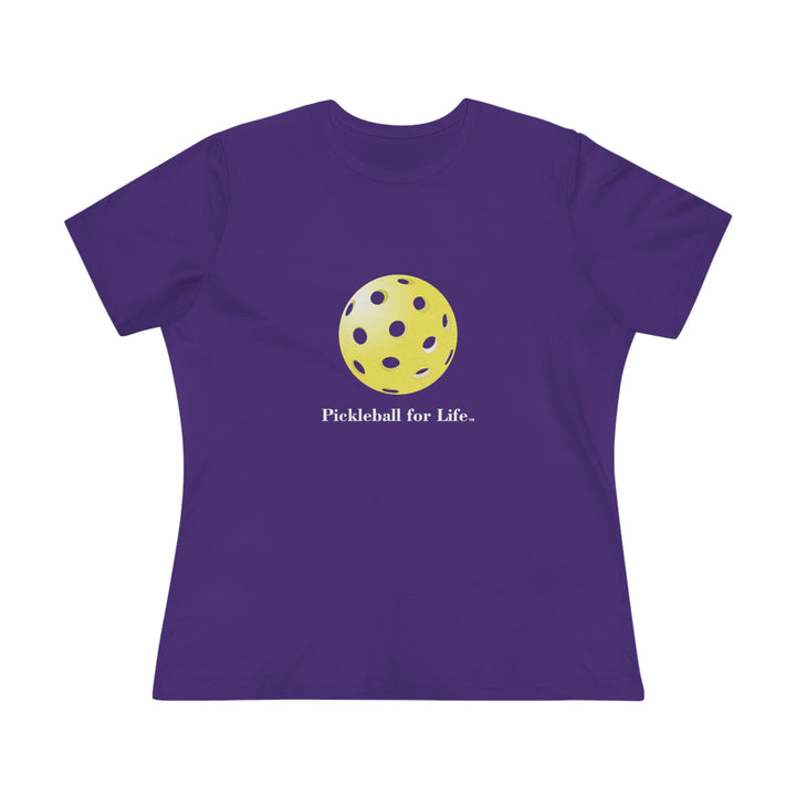 Pickleball for Life-Yellow Women's Relaxed-Fit T-shirt - Great Pickleball Stuff