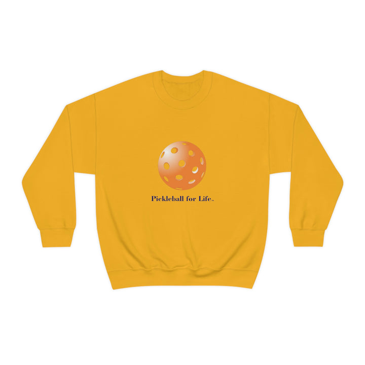 Pickleball for Life-Orange Unisex Crewneck Sweatshirt - Great Pickleball Stuff