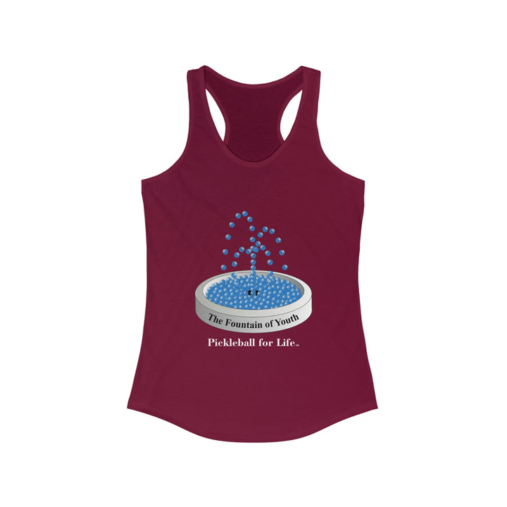 The Pickleball Fountain-Blue Women's Racerback Tank - Great Pickleball Stuff