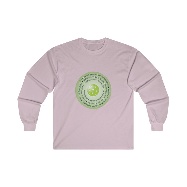 Just One More Game-Green Ultra Cotton Long Sleeve Tee - Great Pickleball Stuff