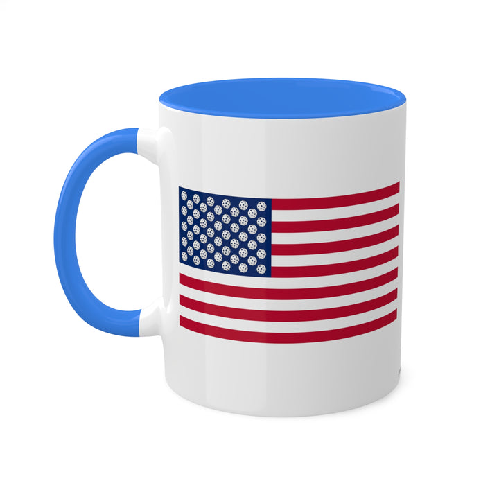 Pickleball Stars Flag Coffee Mug-Great Pickleball Stuff