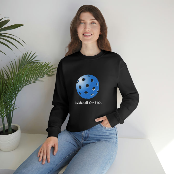 Pickleball for Life-Blue Unisex Crewneck Sweatshirt - Great Pickleball Stuff