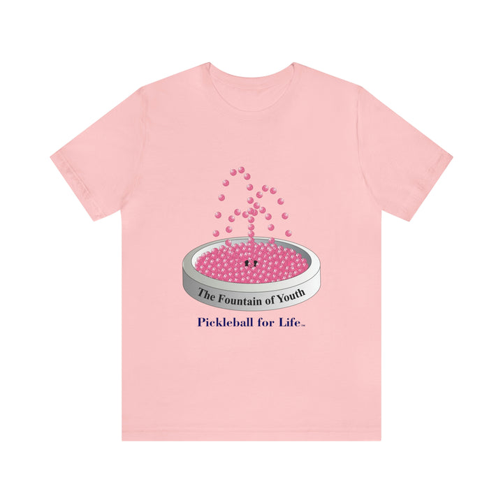 The Pickleball Fountain-Pink Unisex T-Shirt - Great Pickleball Stuff