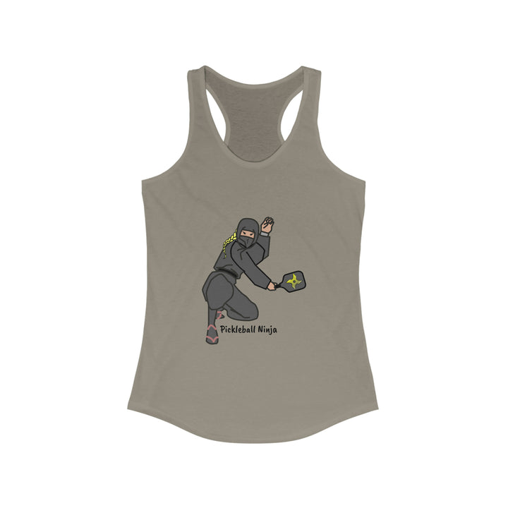 Pickleball Ninja-Female Women's Racerback Tank - Great Pickleball Stuff