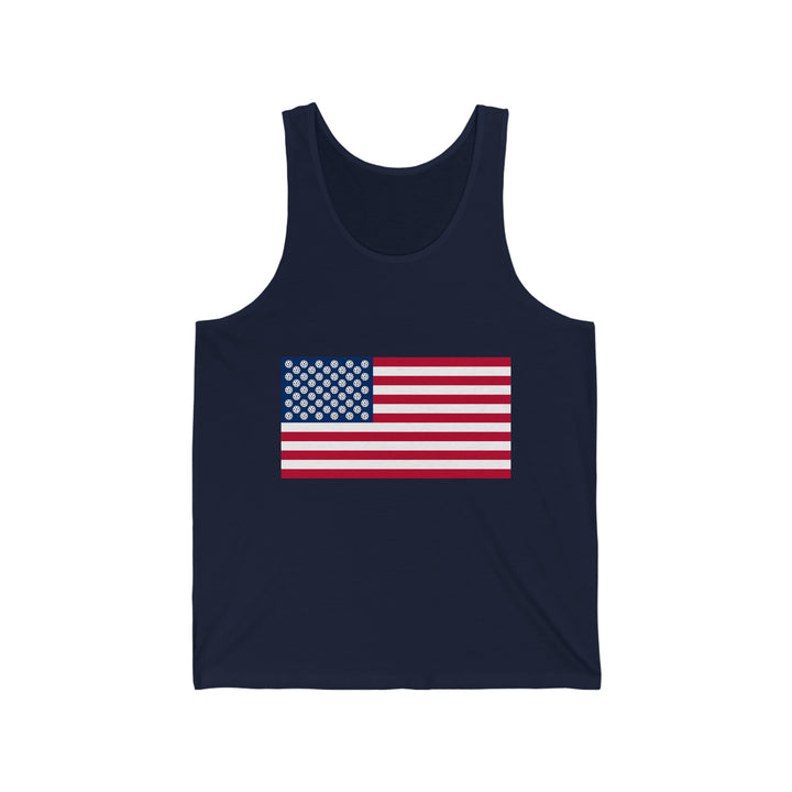 Pickleball Stars Flag Unisex Cotton Tank - Great Pickleball Stuff