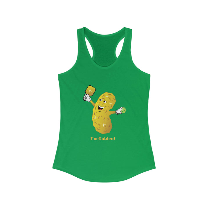 I'm Golden! Women's Racerback Tank - Great Pickleball Stuff