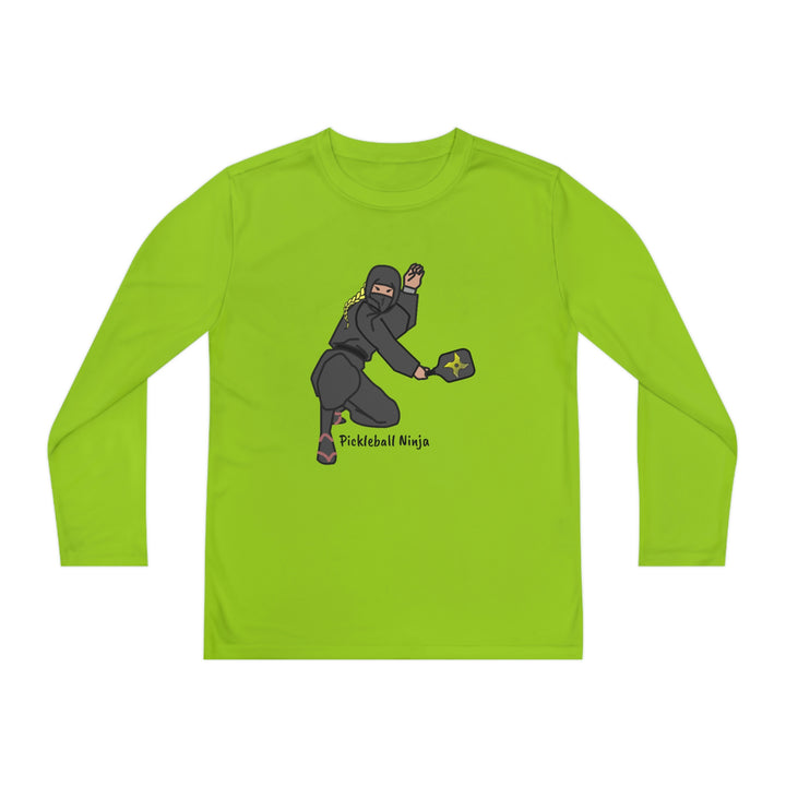 Pickleball Ninja-Female Youth Long Sleeve Moisture-Wicking T-Shirt - Great Pickleball Stuff