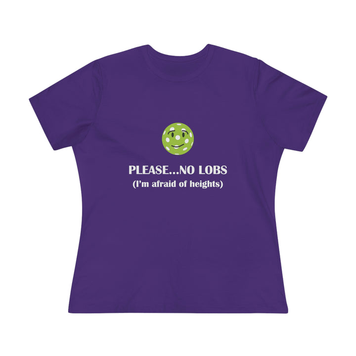 Please No Lobs-I'm Afraid of Heights Women's Relaxed-Fit T-shirt - Great Pickleball Stuff