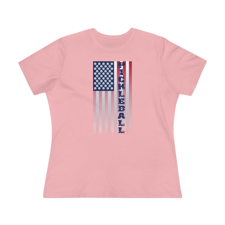 Pickleball Flag Vertical-2 (Faded) Women's Relaxed-Fit T-shirt - Great Pickleball Stuff