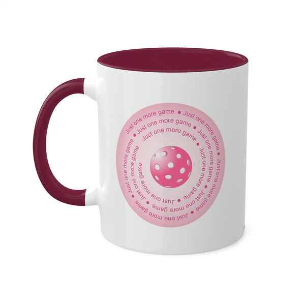 Just One More Game-Pink Coffee Mug - Great Pickleball Stuff