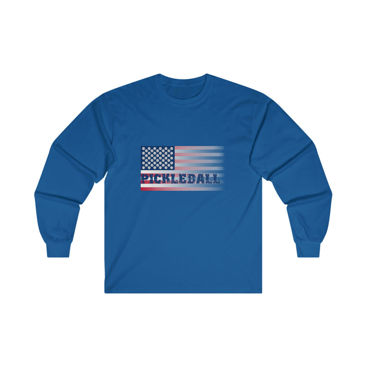 Pickleball Flag (Faded) Ultra Cotton Long Sleeve Tee - Great Pickleball Stuff