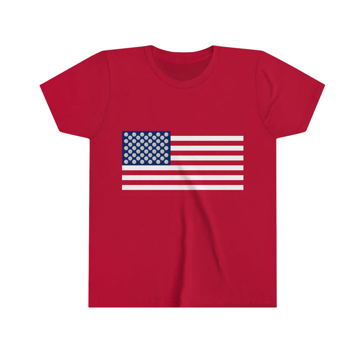 Pickleball Stars Flag Youth T-Shirt - Great Pickleball Stuff