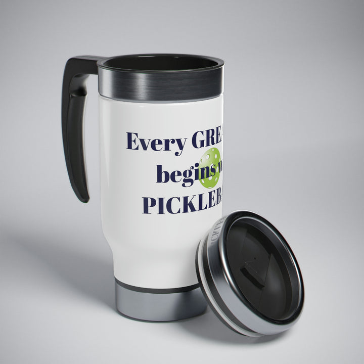 Every Great Day Begins with Pickleball! Travel Mug-Great Pickleball Stuff