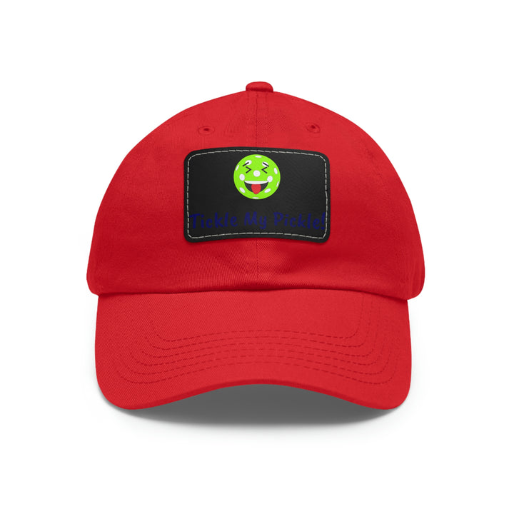 Tickle My Pickle Pickleball Cap with Leather Patch - Great Pickleball Stuff