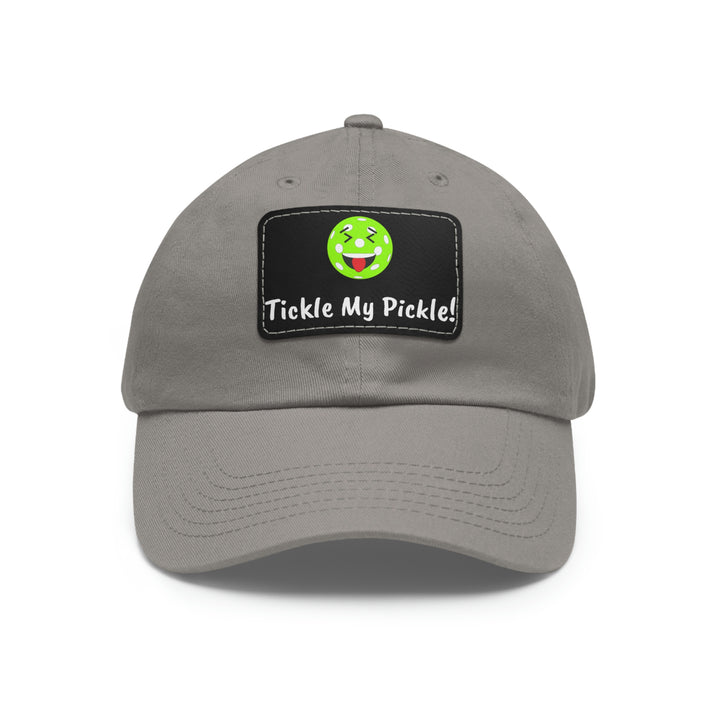 Tickle My Pickle Pickleball Cap with Leather Patch - Great Pickleball Stuff