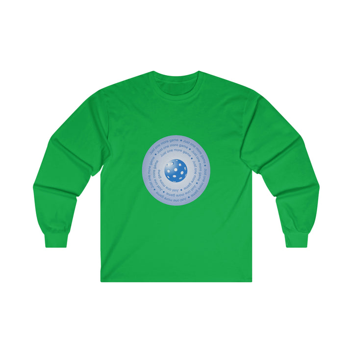 Just One More Game-Blue Ultra Cotton Long Sleeve Tee - Great Pickleball Stuff