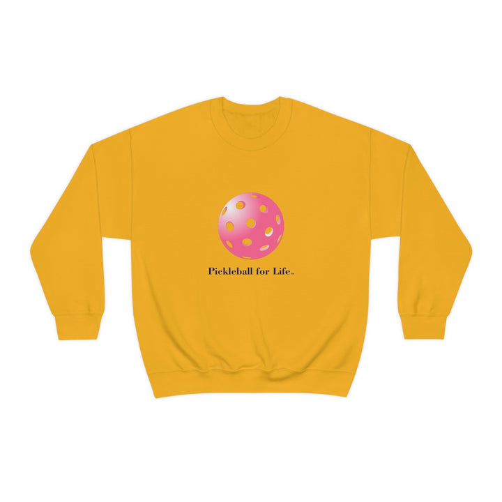 Pickleball for Life-Pink Unisex Crewneck Sweatshirt - Great Pickleball Stuff