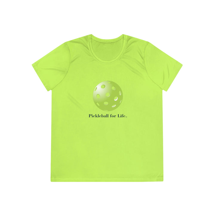 Pickleball for Life-Green Women's Moisture-Wicking T-Shirt - Great Pickleball Stuff