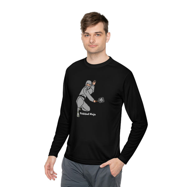 Pickleball Ninja-Male Unisex Moisture-Wicking Long Sleeve Tee - Great Pickleball Stuff