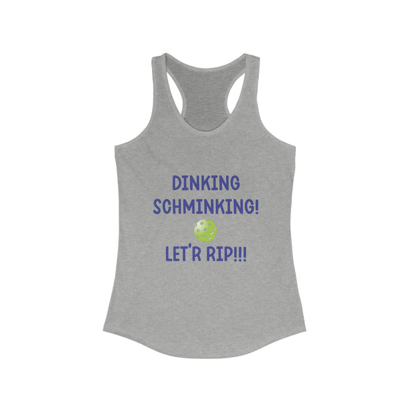 Dinking Schminking Women's Racerback Tank - Great Pickleball Stuff