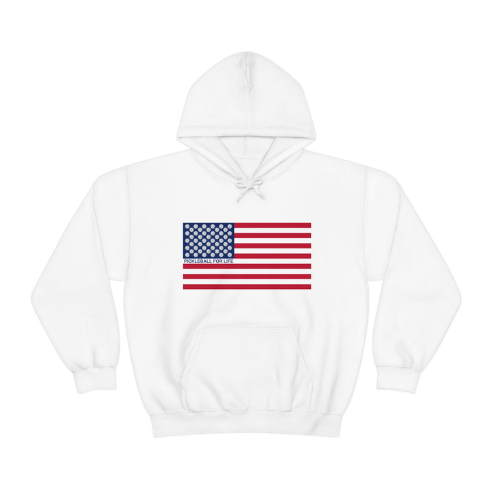 Pickleball for Life Flag Unisex Hoodie - Great Pickleball Stuff