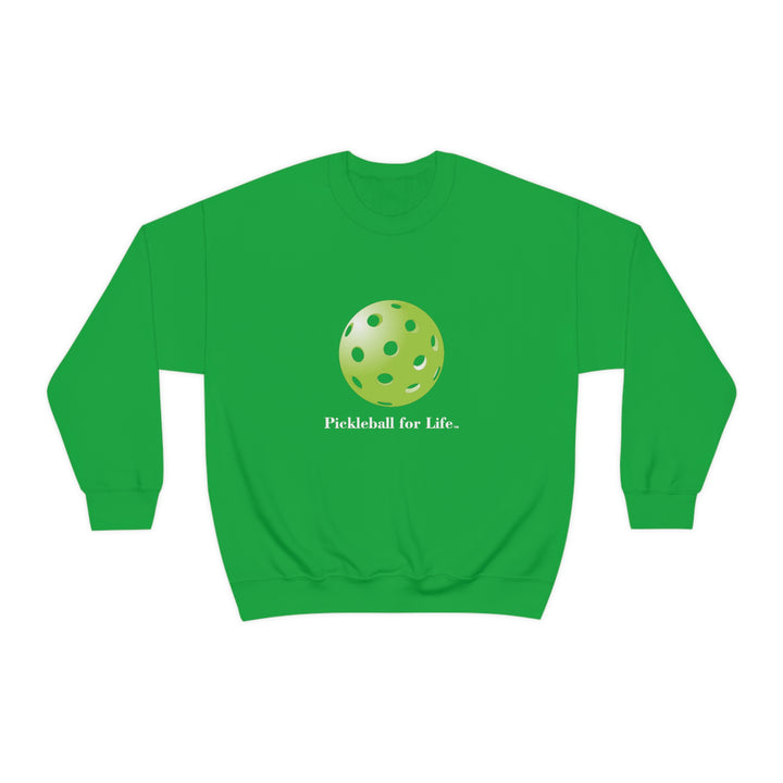 Pickleball for Life-Green Unisex Crewneck Sweatshirt - Great Pickleball Stuff