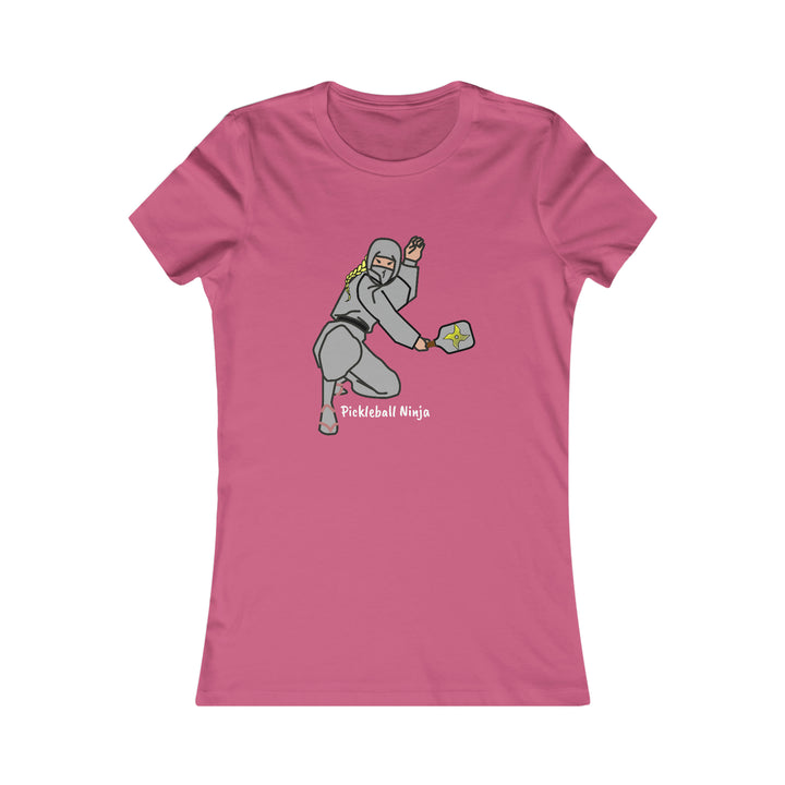 Pickleball Ninja-Female Women's Slim-Fit Premium Cotton T-Shirt - Great Pickleball Stuff