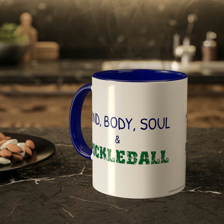 Mind, Body, Soul & Pickleball Coffee Mug-Great Pickleball Stuff