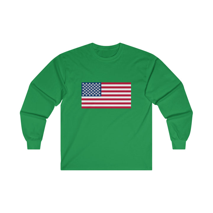 Pickleball Stars Flag Ultra Cotton Long Sleeve Tee - Great Pickleball Stuff