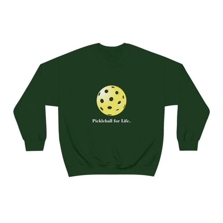 Pickleball for Life-Yellow Unisex Crewneck Sweatshirt - Great Pickleball Stuff