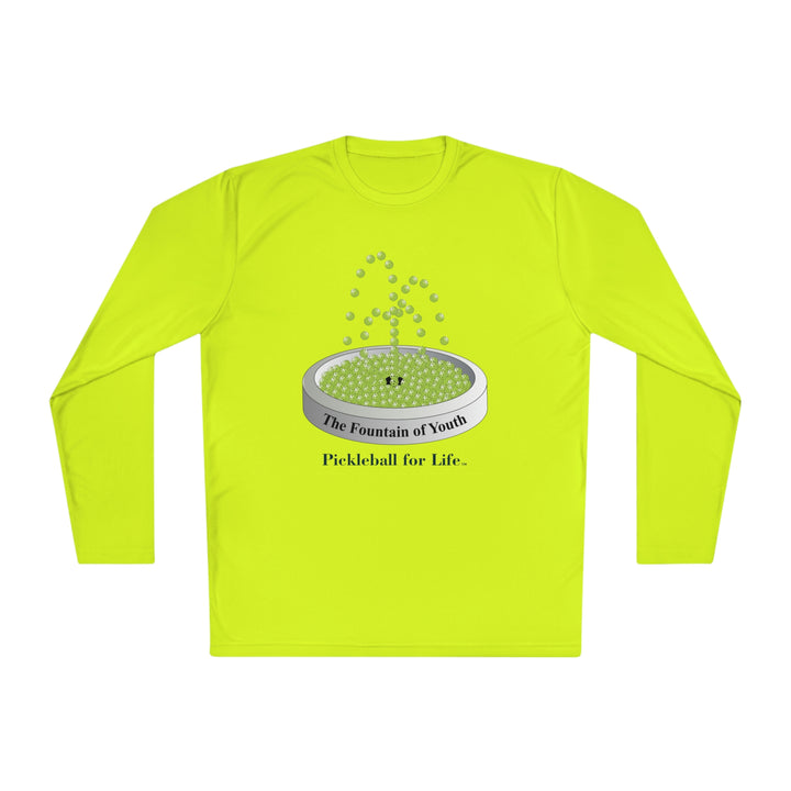 The Pickleball Fountain-Green Unisex Moisture-Wicking Long Sleeve Tee - Great Pickleball Stuff