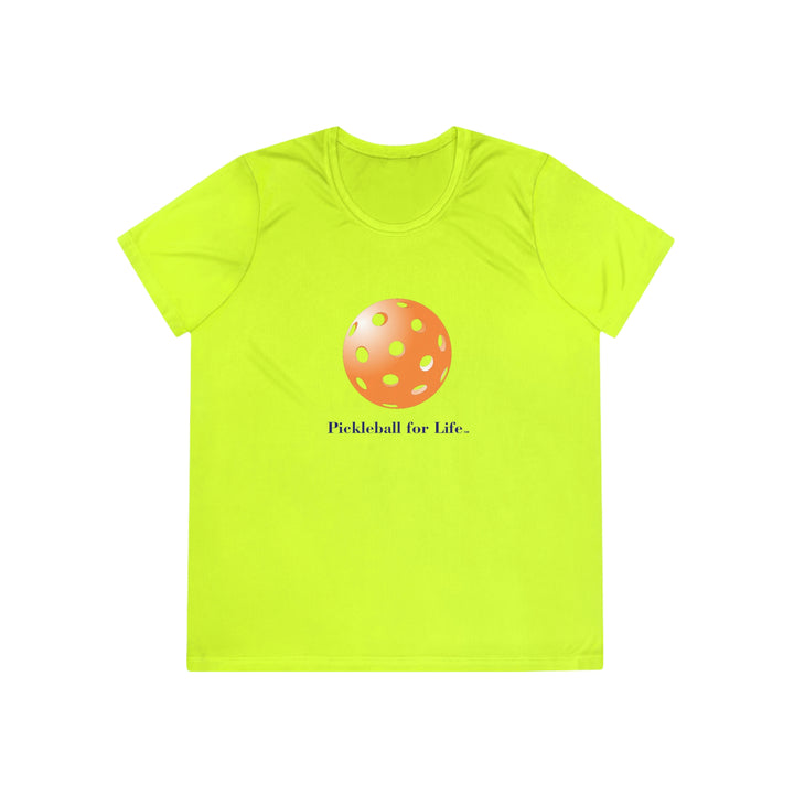 Pickleball for Life-Orange Women's Moisture-Wicking T-Shirt - Great Pickleball Stuff