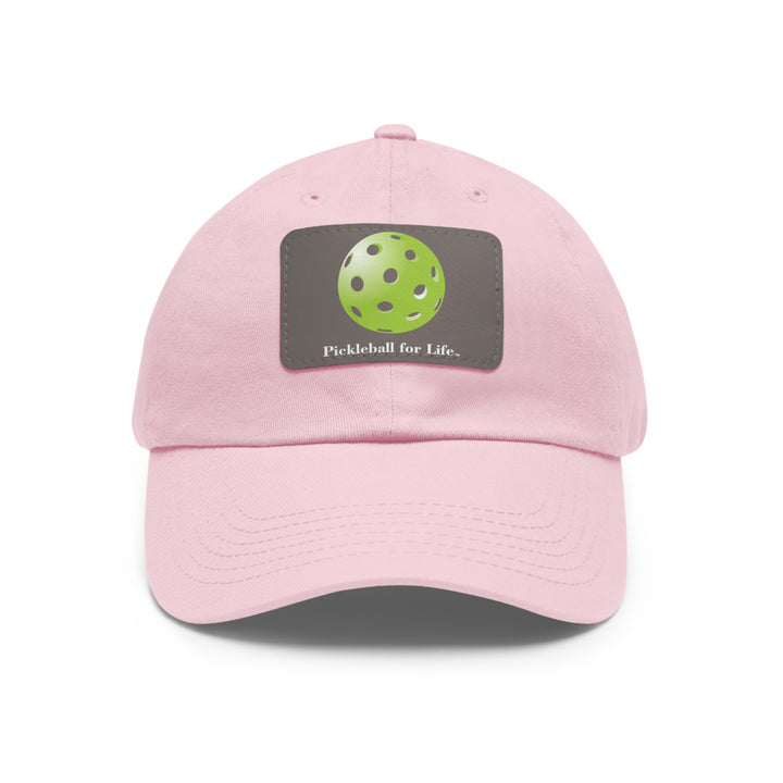 Pickleball for Life-Green Pickleball Cap with Leather Patch - Great Pickleball Stuff