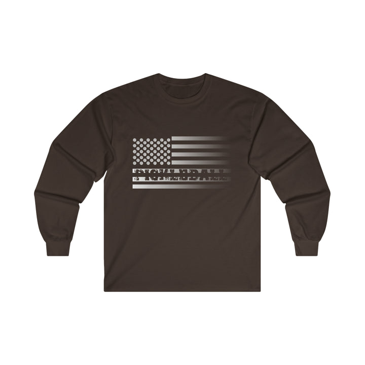 Pickleball Flag Transparent (Faded) Ultra Cotton Long Sleeve Tee - Great Pickleball Stuff