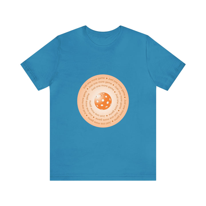 Just One More Game-Orange Unisex T-Shirt - Great Pickleball Stuff