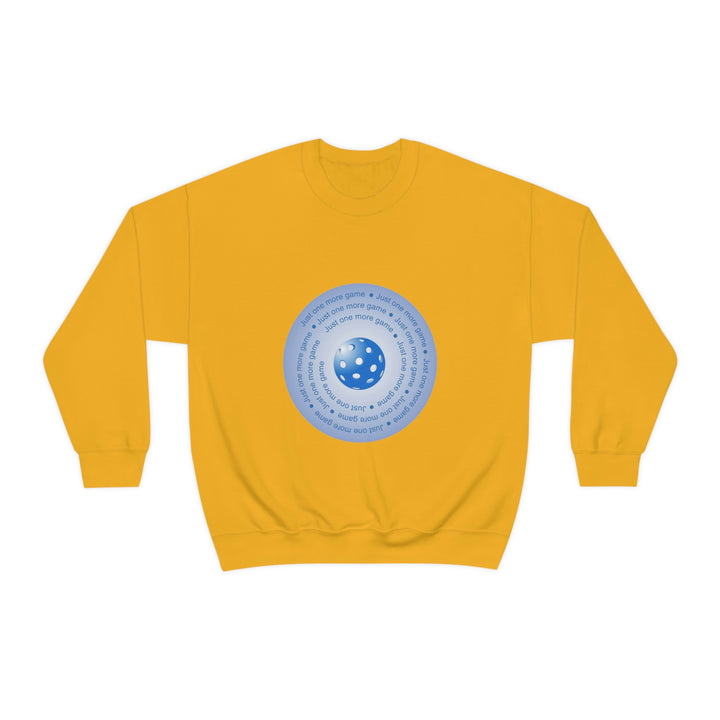 Just One More Game-Blue Unisex Crewneck Sweatshirt - Great Pickleball Stuff