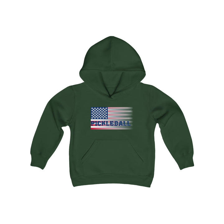 Pickleball Flag (Faded) Youth Hoodie - Great Pickleball Stuff