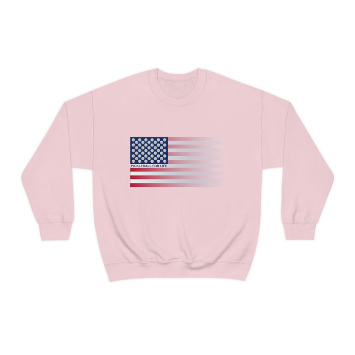 Pickleball for Life Flag (Faded) Unisex Crewneck Sweatshirt-Great Pickleball Stuff